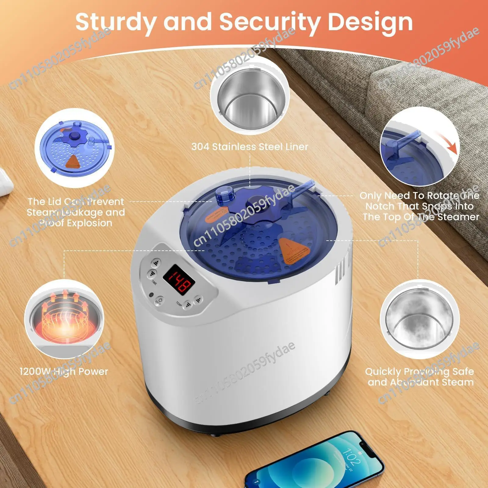 Household portable sweat box heater folding sauna box sweat room fumigator