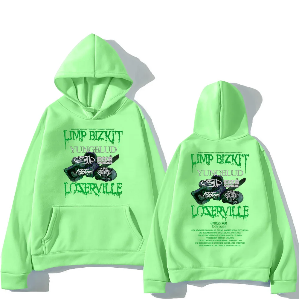 Limp Bizkit Loserville Tour Hoodies Rock Band Limp Bizkit Grafik Weashirts Männer Frauen Hip Hop Casual Übergroße Unisex Pullover