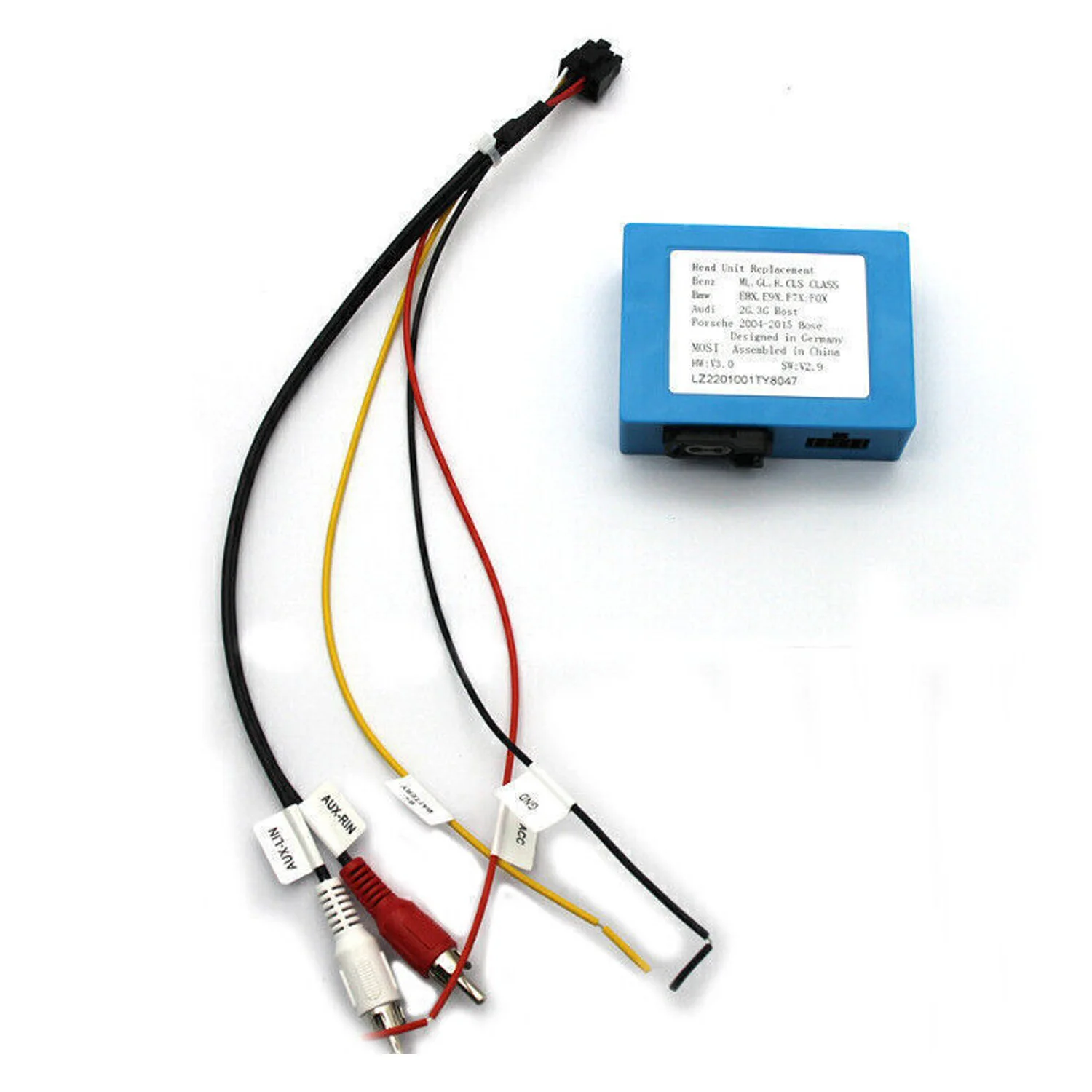 Car Radio Fiber Decoder Box Optical Adapter for Mercedes-Benz S C R ML/GL/GLS/W221/SLK CL CLK/BMW E9X E7X F0X/Audi VW Touareg