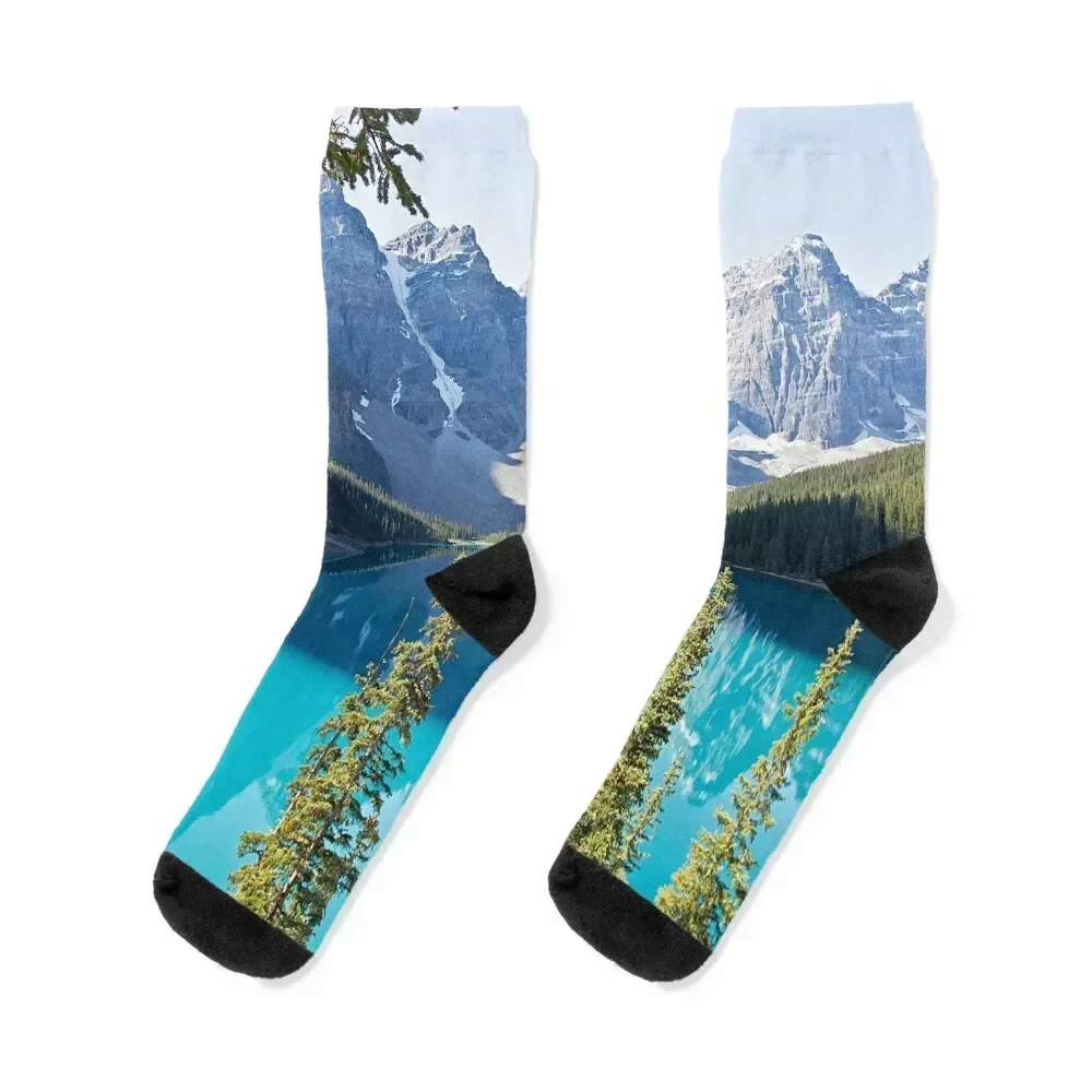 Lake Moraine 2 - Alberta, Canada Socks christmas gift Running bright garter sports and leisure Socks Woman Men's