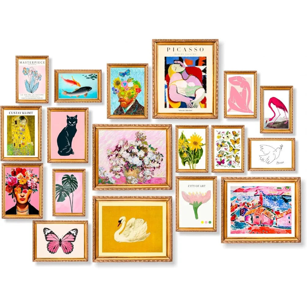 

18 PCS Colorful Eclectic Wall Art Decor, Maximalist Wall Prints for Bedroom, Funky Posters for Room Aesthetic