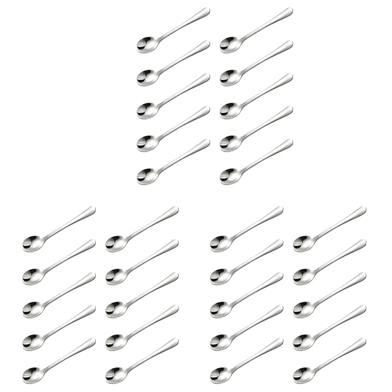 

M12K-30 PCS Tiny Stainless Steel Spoons For Spices Jars, Mini Size 2.87Inch, Cute Small Stainless Steel Condiment Spoons