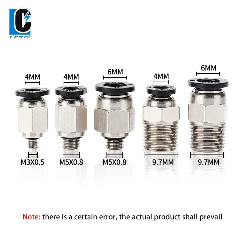 M3 M5  Pneumatic micro connector small trachea quick-insertion thread straight through PC4-M3/PC6-M5/PL6-01 mini elbow