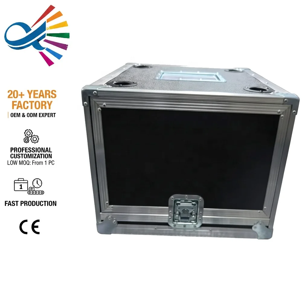 

19 Inch Rack Sliding Door 6U PA System Flight Case IP65 Rated Non-Slip Surface Waterproof Heavy Duty Stage Equipment Trunk