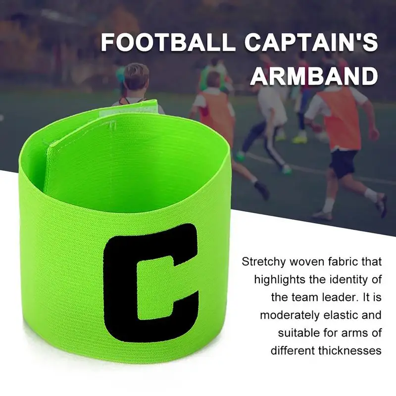 Football Captain Armband Soccer Team Captain Accessories Soccer Training Sectional Grouping Sleeve Badge School Reward for Kids