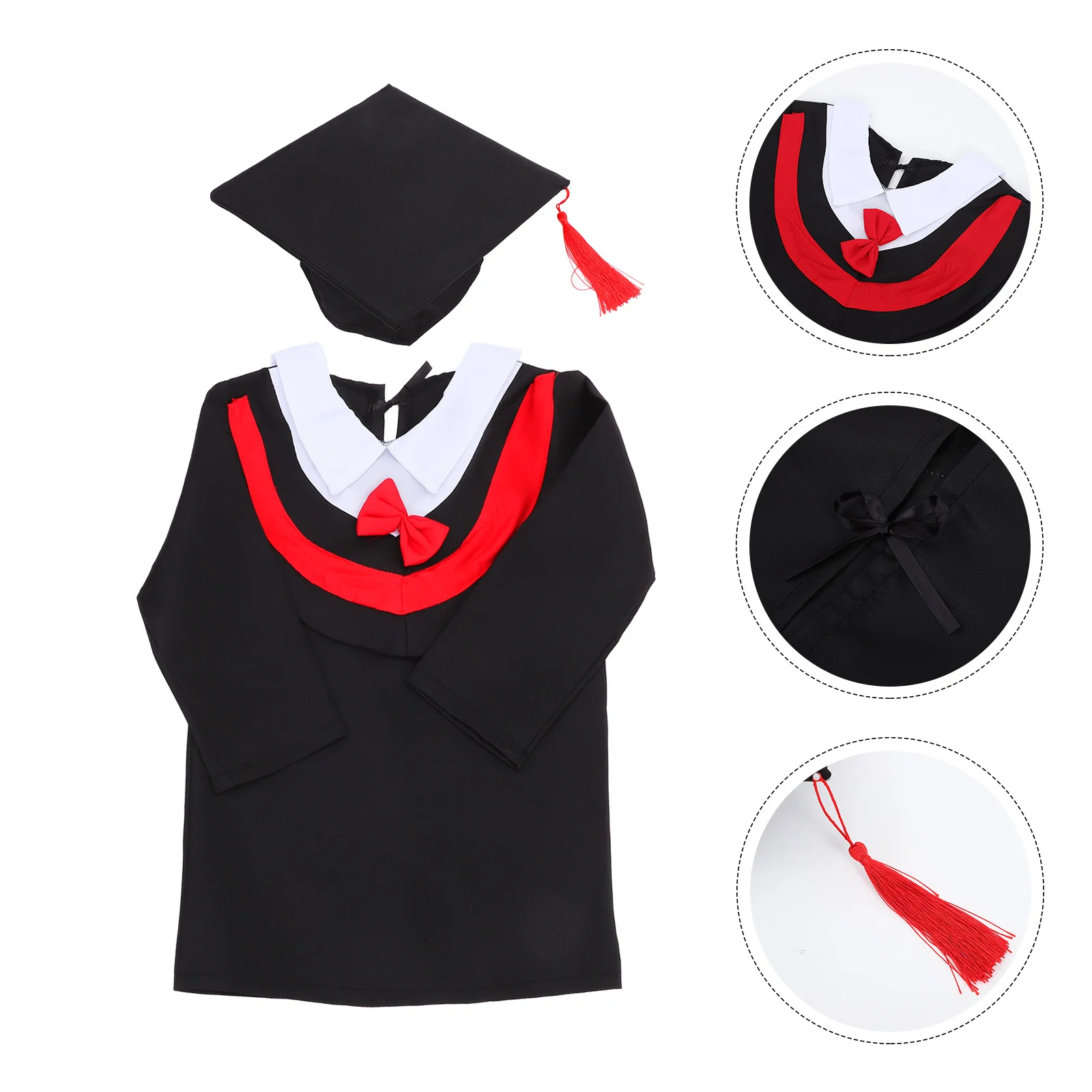 Gorro y vestido para niños, ropa de graduación, sombrero, borla, preescolar, regalos