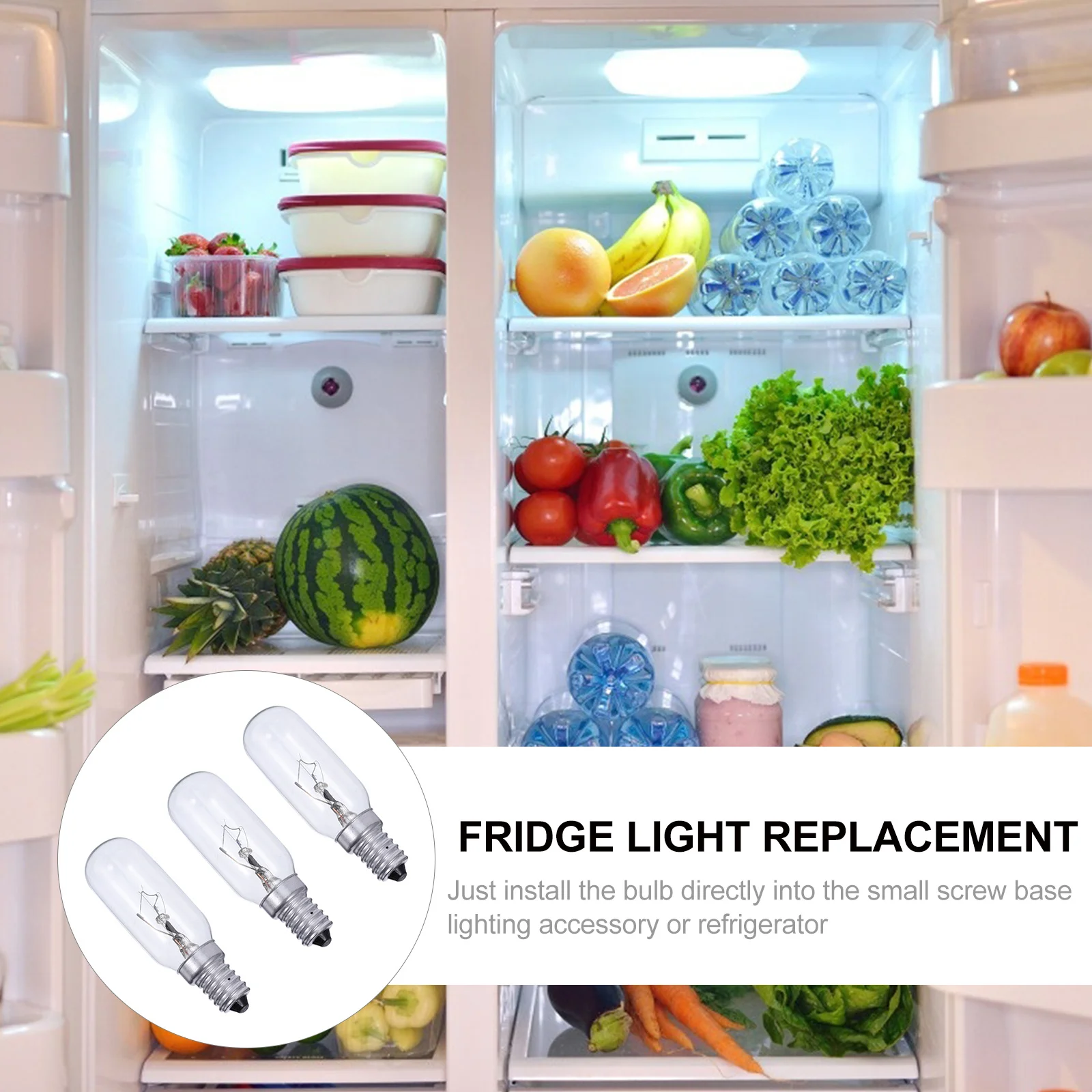 

3Pcs 40W E14 Bulb for Refrigerator Light Replacement Fridge Lamp 220V Appliance Bulbs Microwave Luminous Staircase Display Dryer