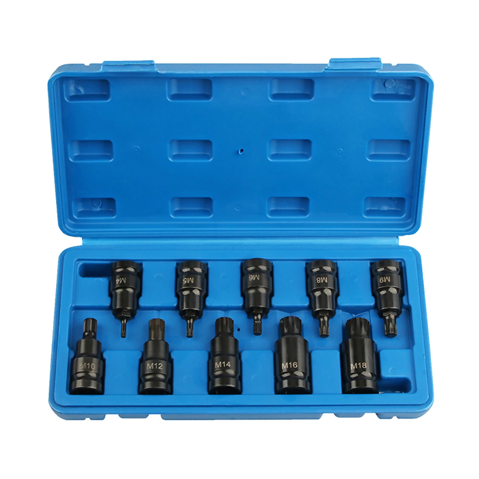 

1/2 Inch Drive 12-Point Screwdriver Socket Set CR-MO+S2 M4-M18 Hex Wrench Tool
