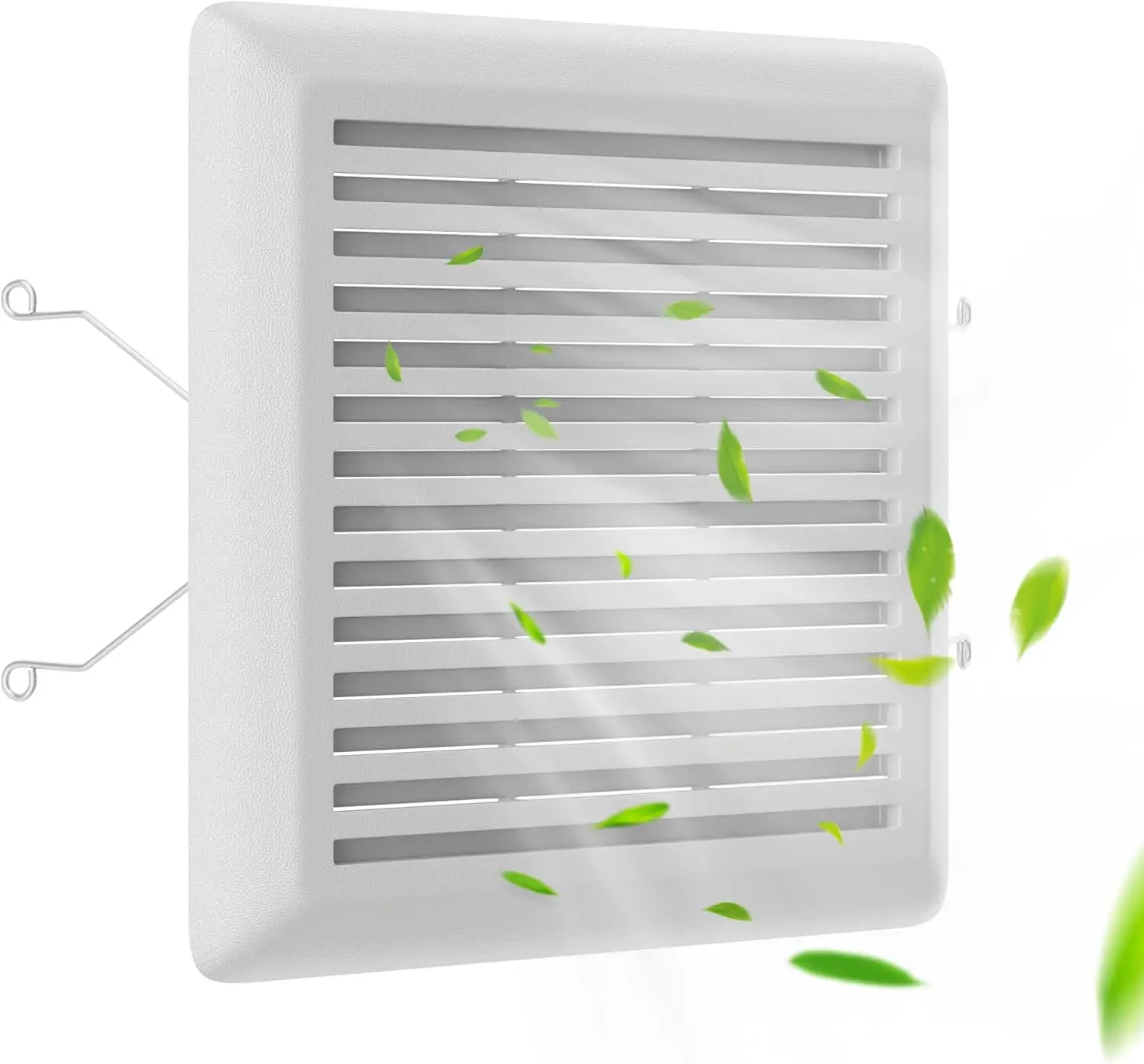 

Bathroom Plastic Grille Cover with Springs Replacement Wall-Mount Exhaust or Bathroom Vent Fan Grille, 1 Pack