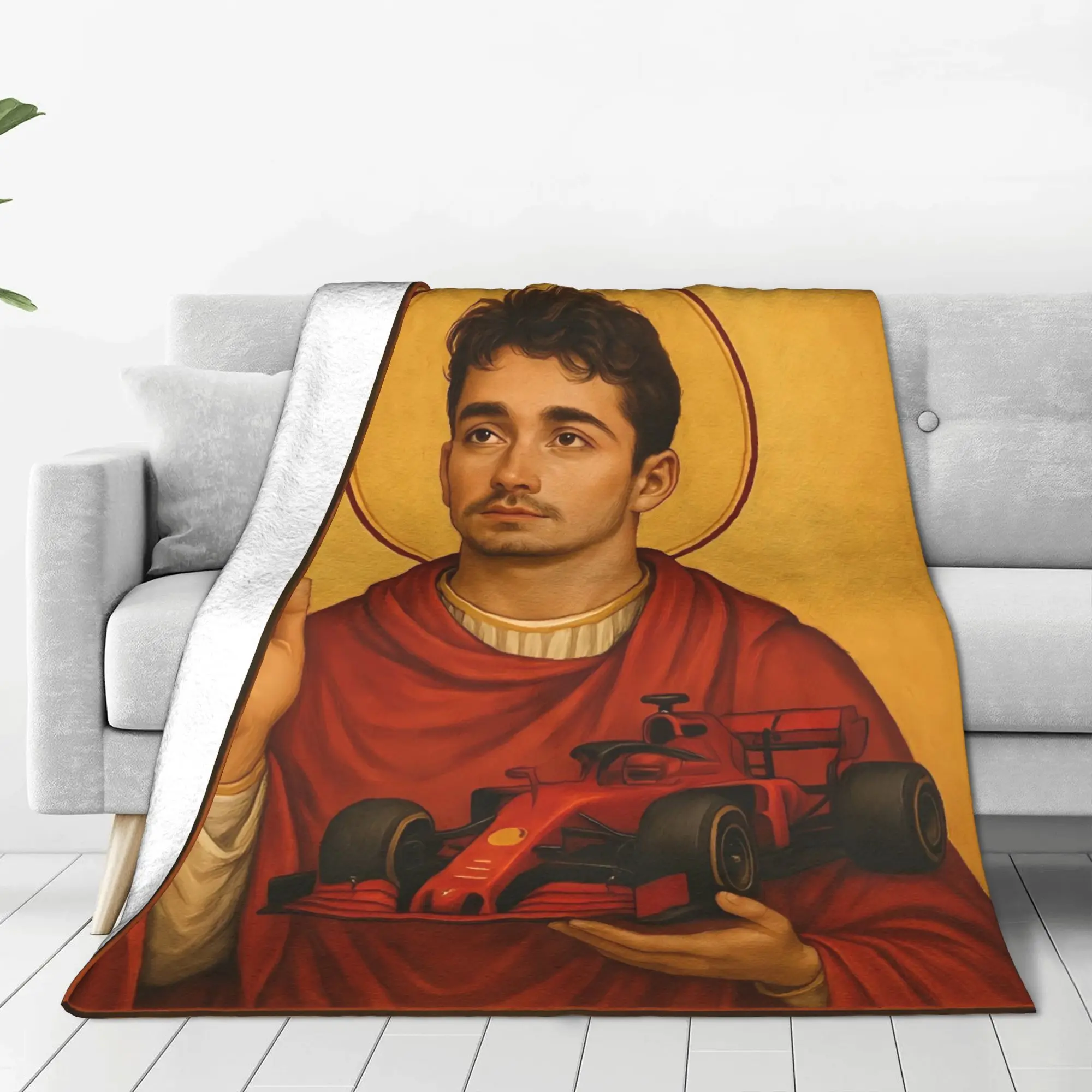 Charles Leclerc Saint Plush Blankets Girls Boys  Flannel Throw Blanket For Bedroom Warm Custom Quality Bedspread
