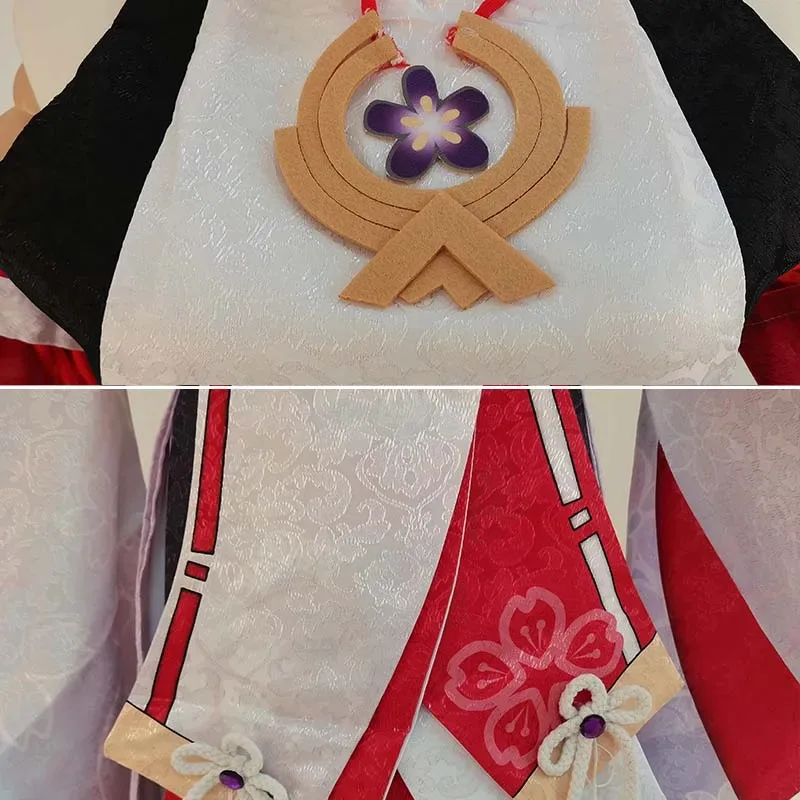 Yae Miko Full Set Guuji Yae Cosplay Costume Wig Earning Headwear Ears Tail for Comic Con