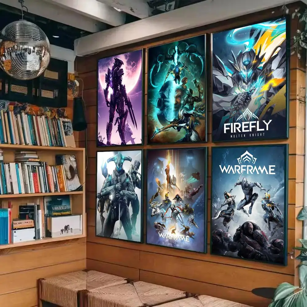 ARPG Hot-Game Warframe-W Poster Self-adhesive Painting With Prints Home Bedroom Living Room Decoration Holiday Gifts