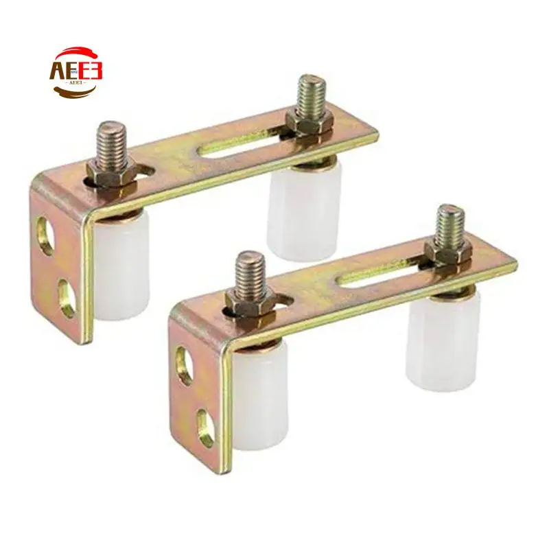 

AEE3-Patio Door Track Guide Rollers Sliding Door Guide Rollers With L-Pillar Bracket Adjustable Double Nylon Rollers