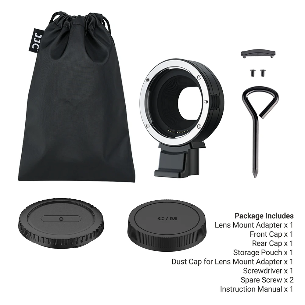 Адаптер для крепления JJC с автофокусом для Canon EOS EF/стандартный объектив для фотоаппарата совместим с Canon M50 Mark II M5 M6