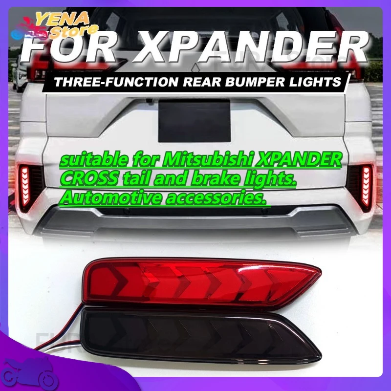 

Rear bumper reflector lights, suitable for Mitsubishi XPANDER CROSS tail and brake lights. Automotive accessories.
