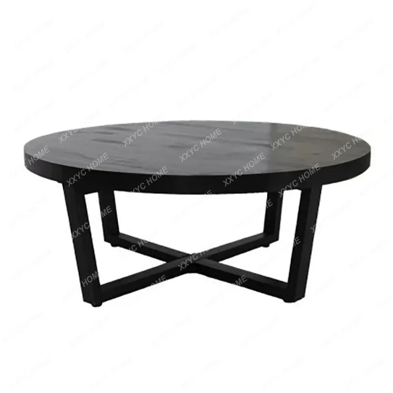 

ML iron art leisure coffee table coffee table style retro round coffee table