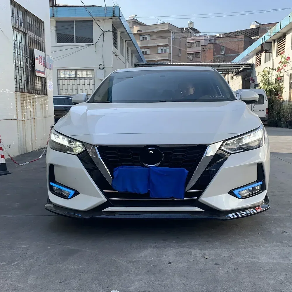 مجموعة أضواء السيارة لنيسان سيلفي 14Th 2019-2022 المصد الأمامي ترقية LED الديناميكي النهار تشغيل ضوء أداة الملحقات #4