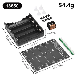 18650 21700 Lithium Battery Series Combination Battery Box 4 Slots 3.7V 14.8V DIY Battery Storage Box in Parallel Batteries Case