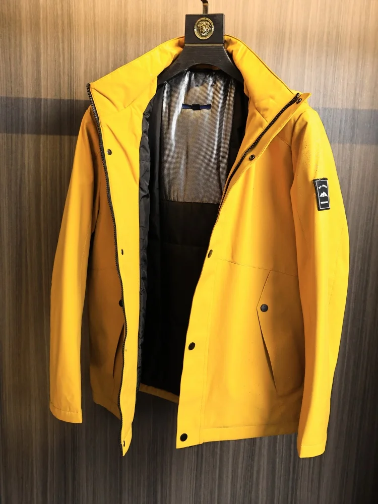 

H-Home Men's Faionable Hooded Cotton Jaet Anti-Cold Warmth Autumn Winter Thiened Stand Fit Urban Sle Zipper Closure