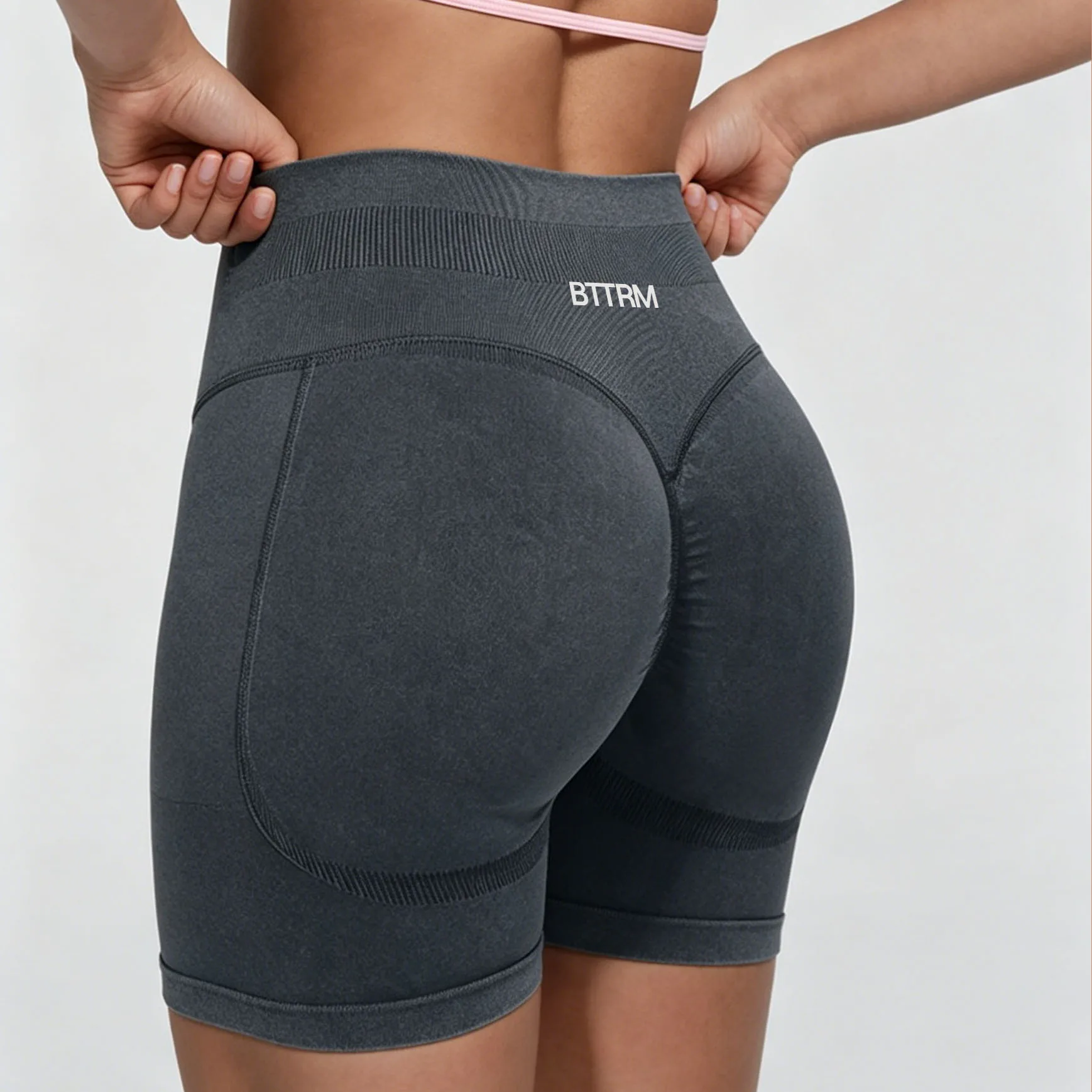 BetterMe High Waist Yoga Shorts Women Sand Washed Yoga Shorts Workout Shorts Fitness Yoga Lift Butt Fitness Yoga Gym Running Sho