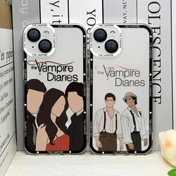 The Vampire Diaries Damon Phone Case for IPhone 16 15 13 14 Pro MAX 11 12 Mini XS X SE2 8 7 15Plus Hot TV Show Clear Soft Covers