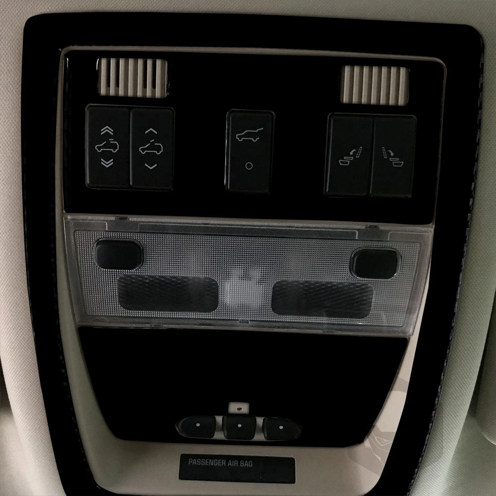 

For Cadillac Escalade 2007-2014 Piano Black Front Roof Reading Light Lamp Panel Cover Trim Set Car Accessories Interior Sticker