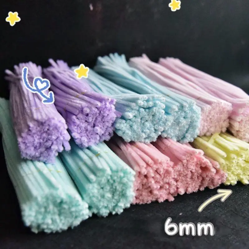 Colored Pipe Cleaners For Crafts 200X Fuzzy Wire Sticks With 20X Hair Balls Twisting Stick Handmade Projects Decorations For