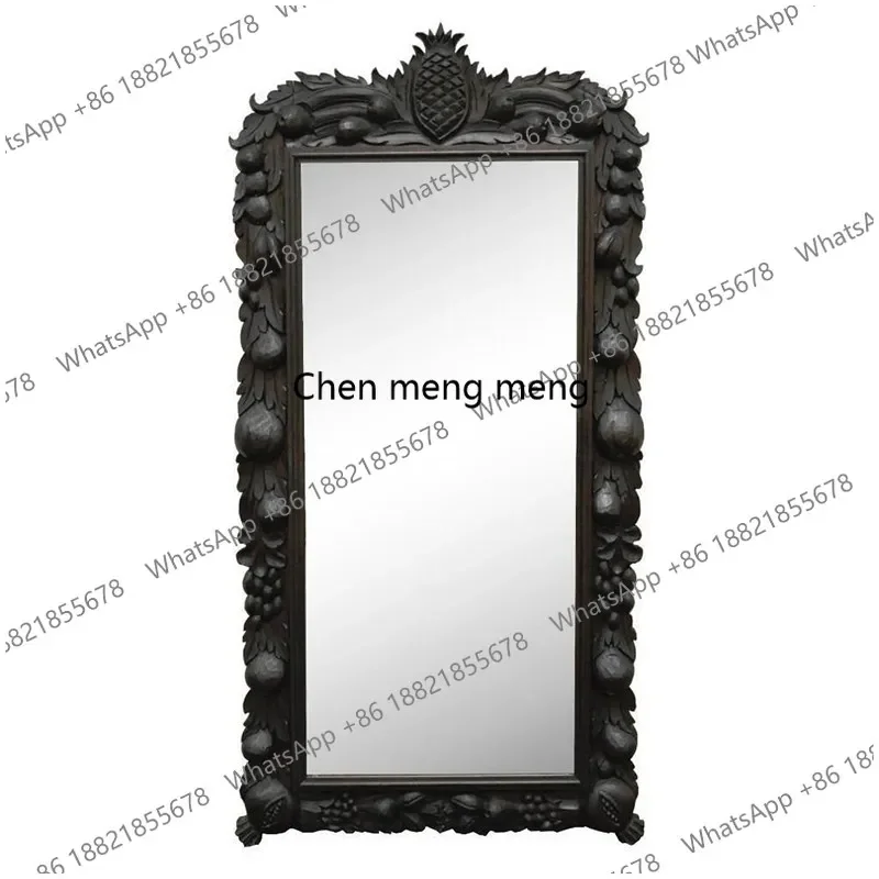 B567 Customized mirror French heavy industry engraved full-length mirror large size full-length mirror household luxury