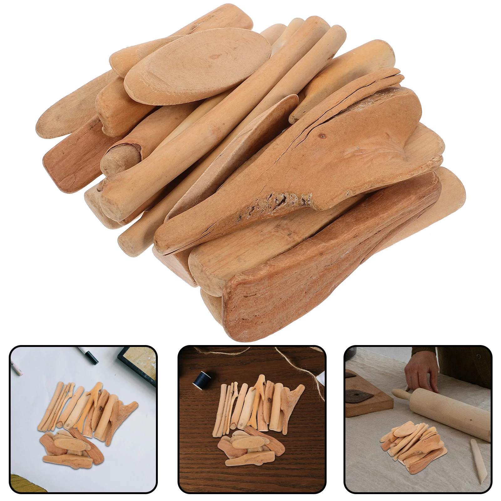 

20pcs Driftwood Decor Natural Sticks For Crafts Diy Christmas Wood Ornaments Wooden Outdoor Decorations Handcrafted Wood