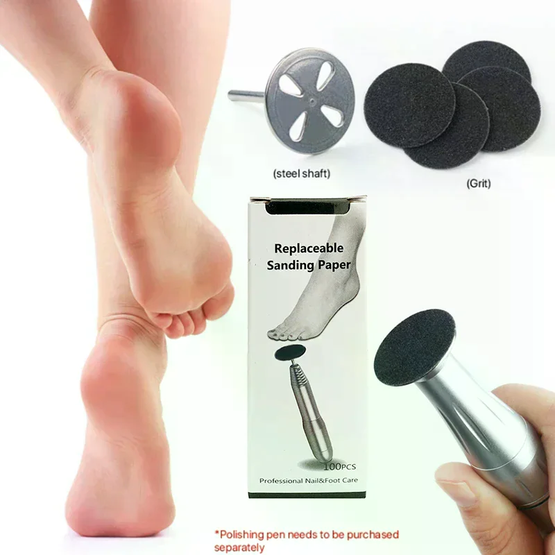 

Replaceable Pedicure Disc Sandpaper Polishing Foot Dead Skin Calluse Remover File For Heels Callus Metal Electric Pedicure Tools