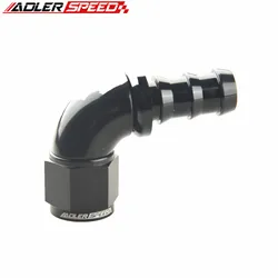 AN6 AN8 AN10 AN12 90 Degree Push-Lock One Pieces Hose End Fitting Black