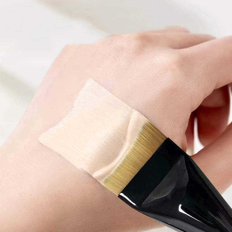 1 قطعة فرشاة كريم أساس رفيعة للغاية، فرشاة كونتور للوجه، فرشاة كونتور مسطحة، فرش مكياج كريم الأساس