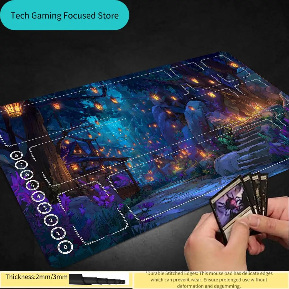 

НОВЫЙ Волшебный коврик для мыши, аниме-коврик для карт, DIY-коврик для карт с рунами Battlefielded Kaisa, игровой коврик для одиночной игры, настольная игра, игровой коврик для битв