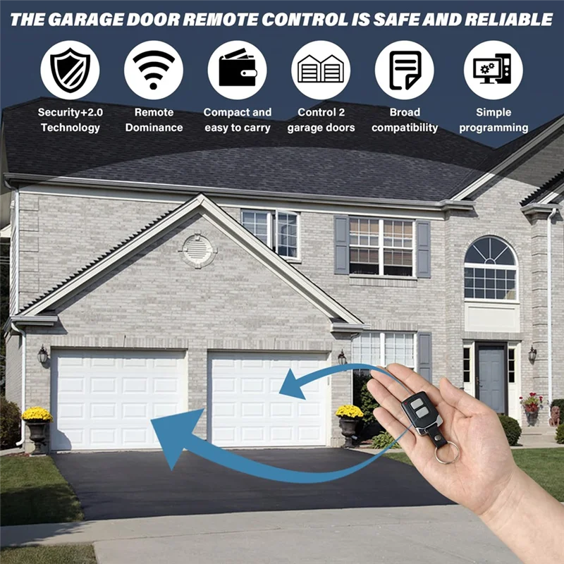 FFYY-Universal Remote Control Garage Door Opener For For Chamberlain Craftsman Models-371LM 891LM, 893 MAX, 893 LM Compatible