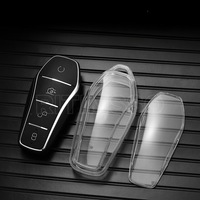 New Transparent Tpu Car Key Case for BYD Atto 3 Han EV Dolphin 4 Buttons Remote Control Protect Cover Auto Accessories