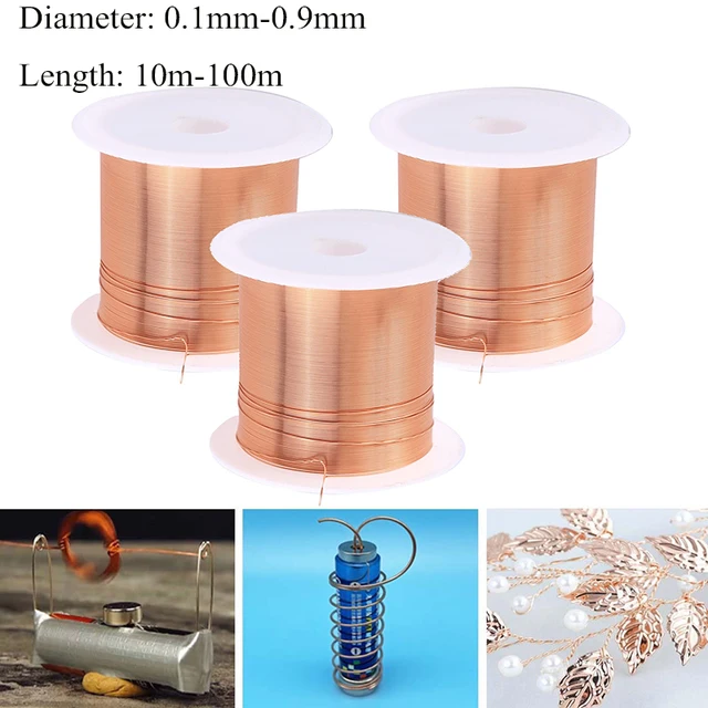 0,1 mm 0,2 mm 0,3 mm 0,4 mm 0,5 mm 0,6 mm 0,7 mm 0,8 mm 0,9 mm Kabel Drut miedziany Drut magnetyczny Emaliowany miedziany drut uzwojeniowy Cewka Drut miedziany