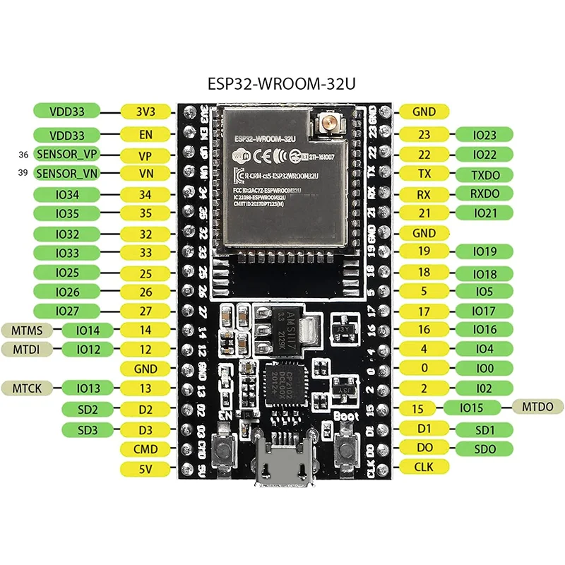 ESP32-DevKitC core board ESP32 development board 38Pin WIFI+Bluetooth-compatible IoT NodeMCU-32 ESP32-WROOM-32D ESP32-WROOM-32U