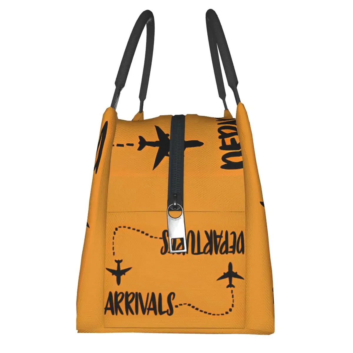 Bolsa de almuerzo para avión, fiambrera informal de aviación, bolso de mano térmico portátil para Picnic, diseño gráfico