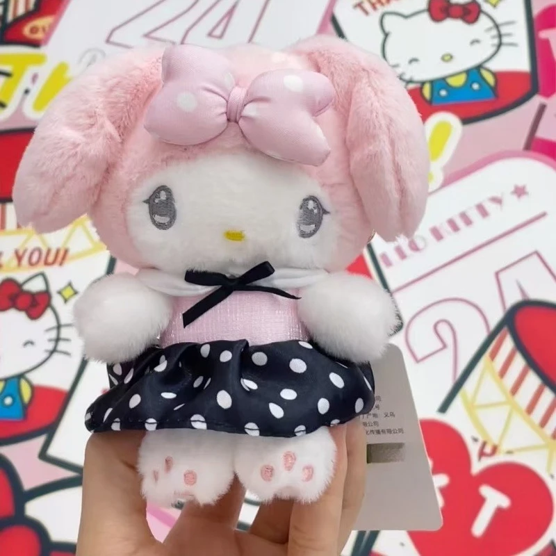 خمر البولكا خادمة بلدي ميلودي بوتي الشفاه الوردي تنورة دانتيل ميلودي محشوة أفخم دمية لعبة المفاتيح الحلو البيانو ألعاب من نسيج مخملي قلادة