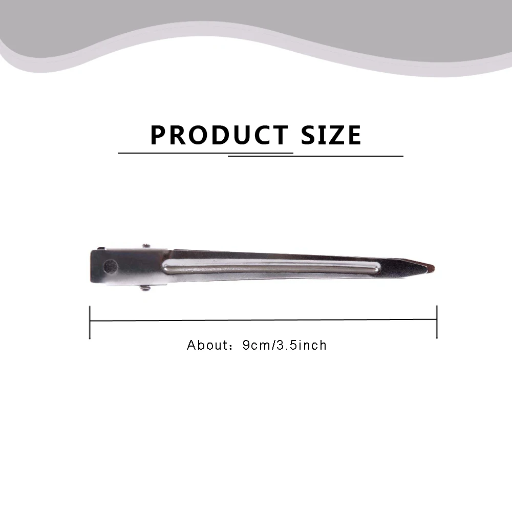 10 Stück Haarspangen, Make-up-Haarnadeln mit Löchern, Haarverlängerungsabschnitt, Schnappverschluss, Perückenklemmen, 9,0 cm