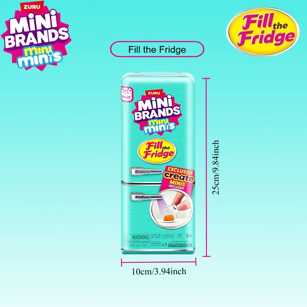 ZURU 5 Surprise Mini Brand Kühlschrank-Ball-Serie Blindbox-Spielzeug – Geheimnisvolle Sammlung Mini Brands „Fill The Fridge Brands Food“ – Detail 7