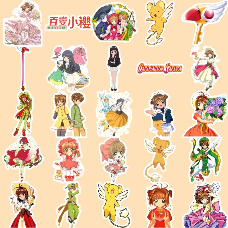 CardCaptor ساكورا أنيمي ملصق الكرتون الإبداعية باد كوب ماء دفتر مقاوم للماء ملصق مزخرفة اكسسوارات هدايا العيد