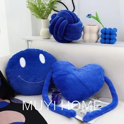 New Klein blue Heart Throw Pillow Ins Funny Arm Shape Throw Pillow Sofa Cushion Decorative Backrest Cushion Home Decor