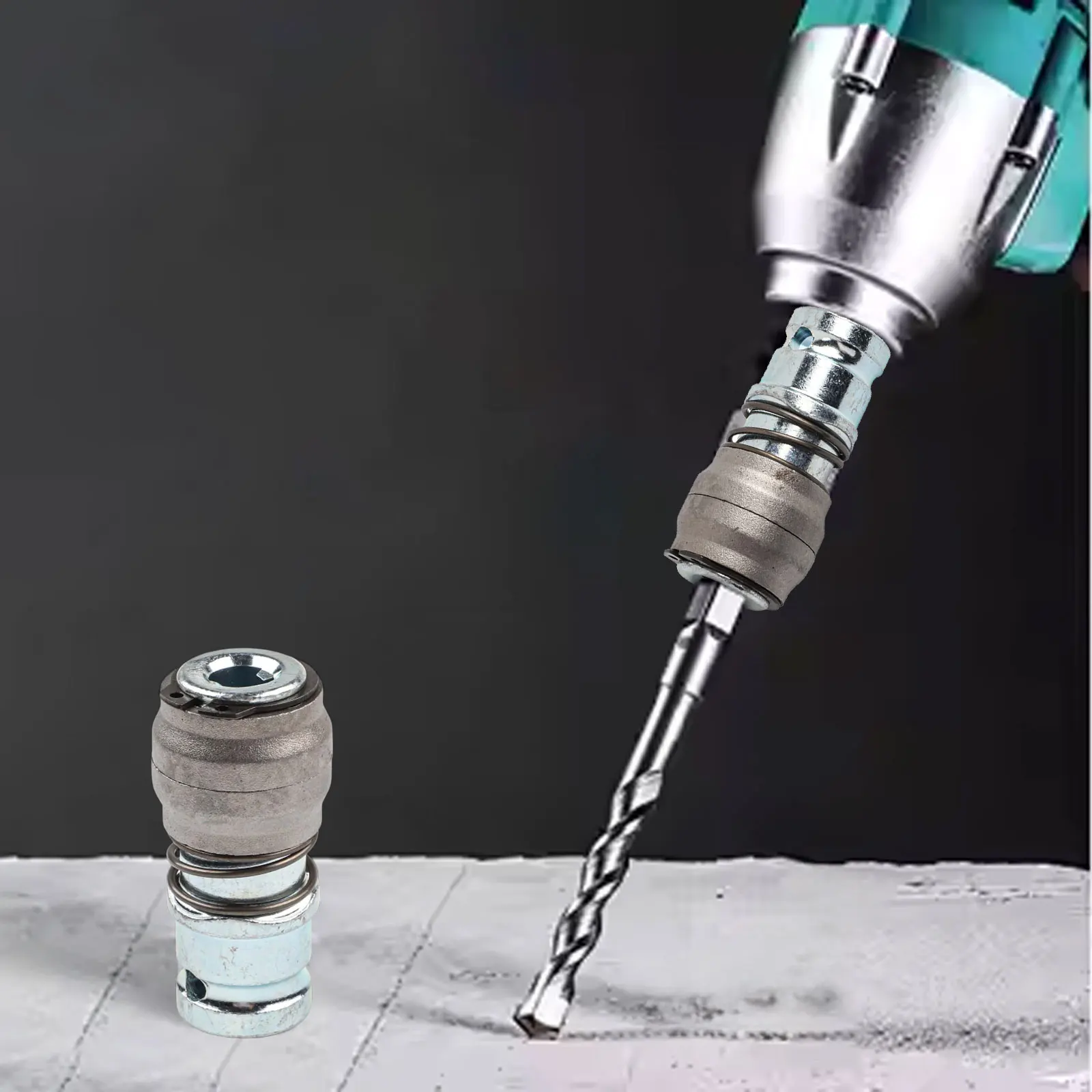 Electric Hammer Conversion Adapter Drill Holes Drill Holes Walls Bricks Usage Scenarios Suitable Unused Handle Rust