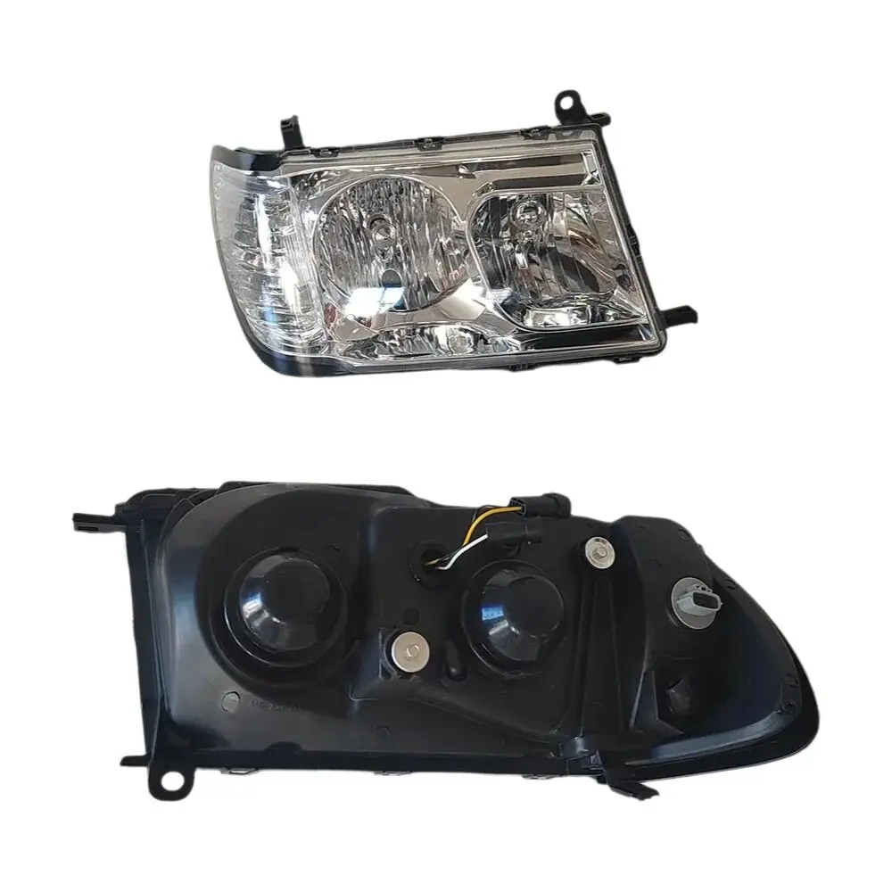 Car Headlight for Toyota Land Cruiser FZJ100 FZJ105 Split to Connected Headlights 1998-2005 Head Lamp PAIR