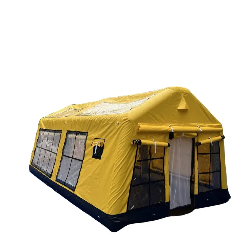 Inflatable Camping Tent Waterproof Rainproof 5-8 People PVC Airtight Family Outdoor Air Tent for Picnics Hiking