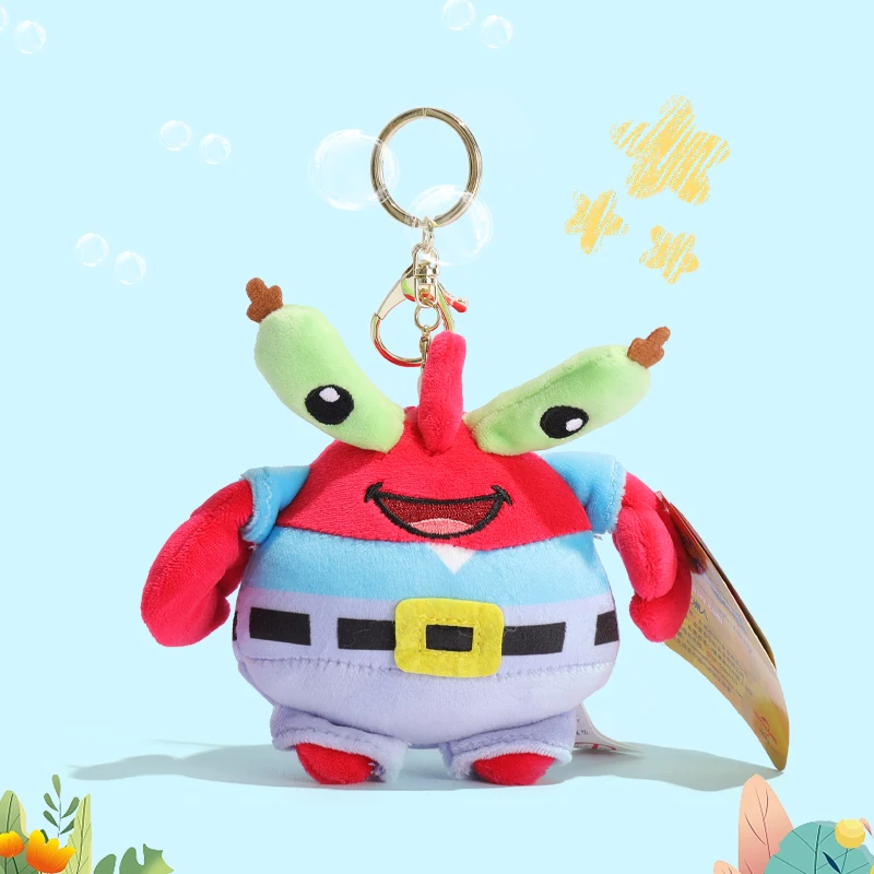 Anime Spongebob Squarepants Patrick Star Squidward Eugene H. Krabs Gary Stuffed Plush Toy Pendant Keychain Birthday Gift For Kid