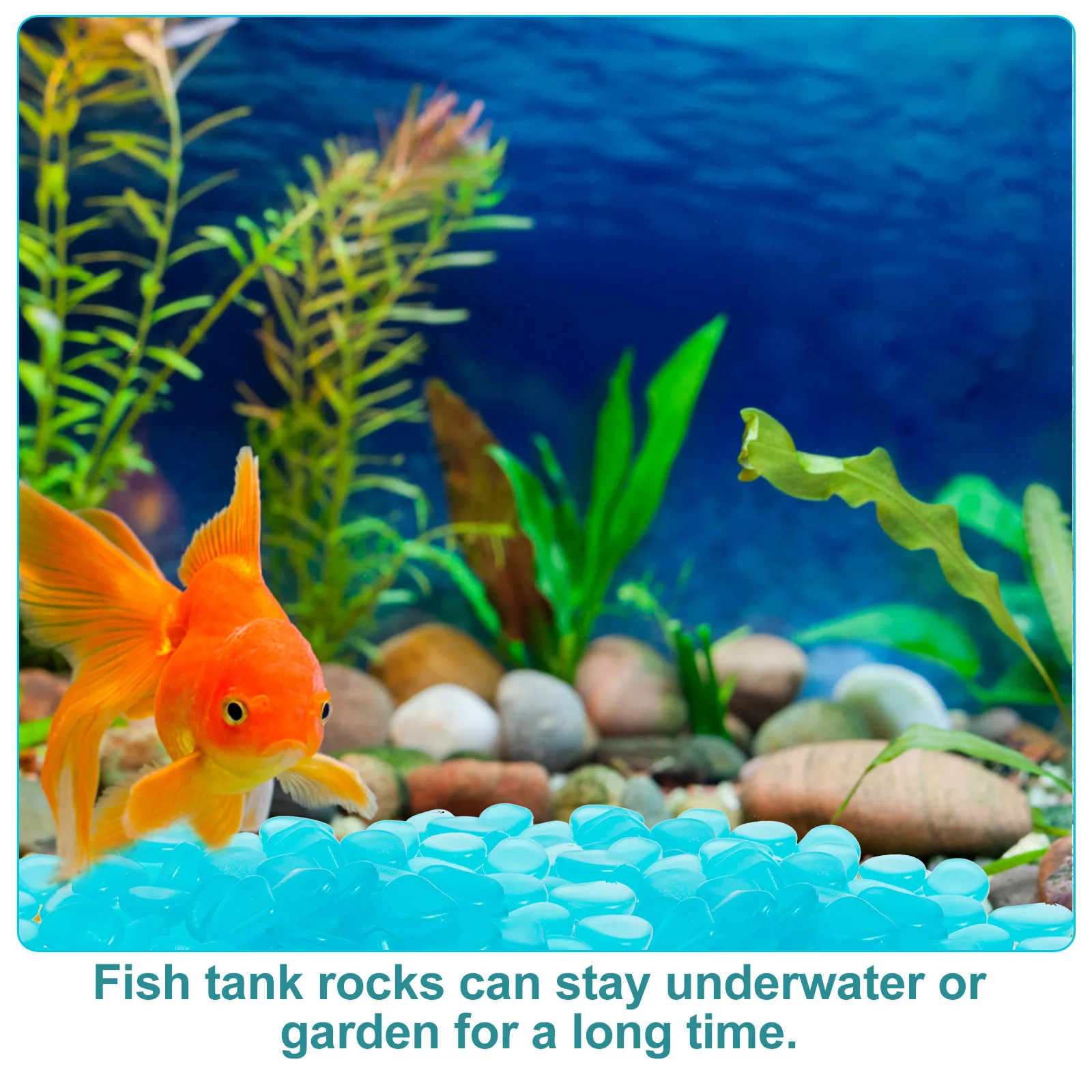 

100pcs Glowing Pebbles Natural Resin Aquarium Decor Fish Tank Rocks Garden Pathway Landscape Glow In The Dark Outdoor Water