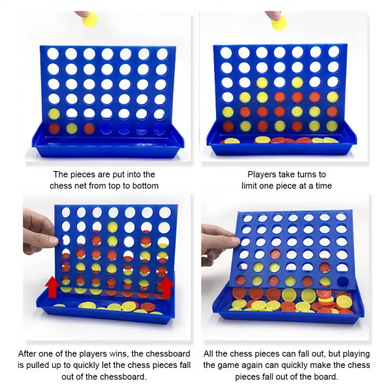 Neuestes Connect 4-Spiel Classic Master, faltbar, für Kinder, Line Up Row, Brett, Puzzle, Spielzeug, Geschenke, Brettspiel