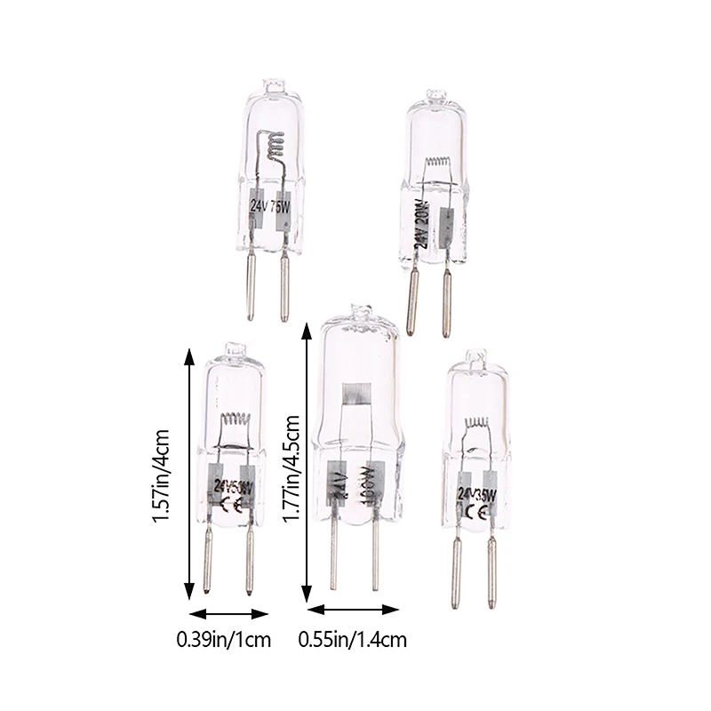 

1Pc G5.3 24V 20W 35W 50W 70W 100W Light Bulb G5.3 Bulb G5.3 24V Glass Light Bulb Aroma Lamp Bulb Halogen Lamp Beads